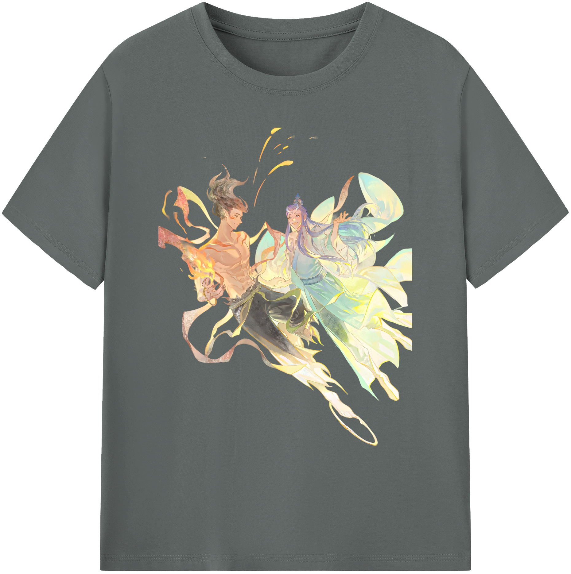 （画像用） Ne Zha 2 ナタ 魔童の大暴れ 綿100％ メンズ半袖Tシャツ｜肌触りやわらか＆通気性